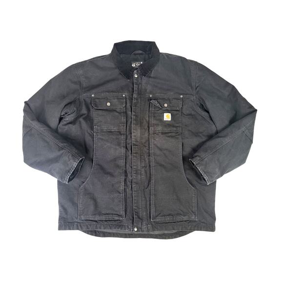 Carhartt Full Swing Relaxed Fit Washed Duck Insulated Coat Sz 2XL Tall - Picture 1 of 10